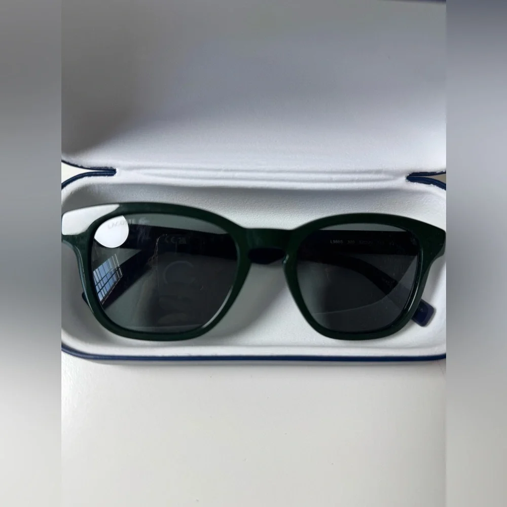 Lacoste Men’s 52mm Color Block Square Dark Green Sunglasses